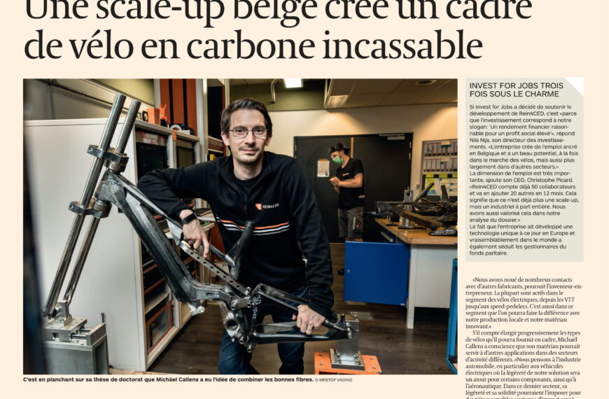 Une scale-up belge crée un cadre de vélo en carbone incassable