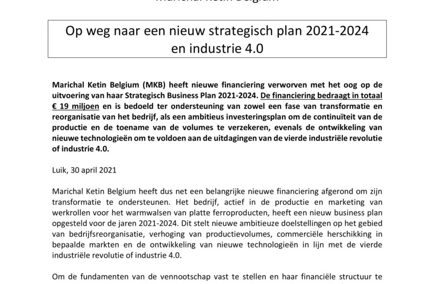 Op weg naar een nieuw strategisch plan 2021-2024 en industrie 4.0